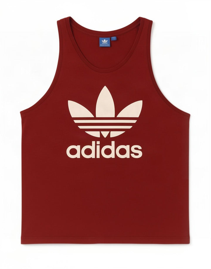 Adidas Débardeur graphique pour homme Grand coton marron