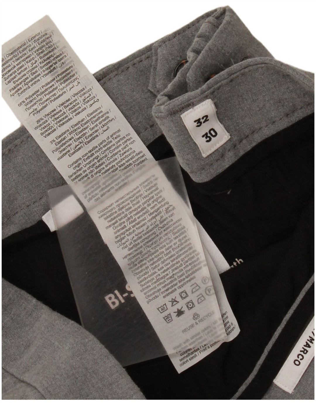 Jack & Jones Pantalon Chino Slim Fit Marco Homme W32 L30 Gris Polyester