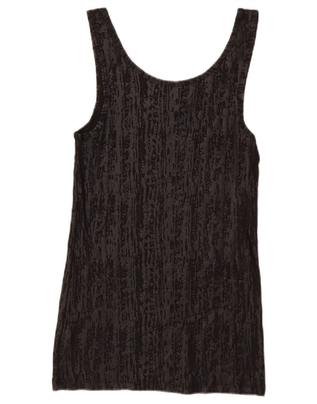 MOSSIMO Débardeur Femme UK 12 Moyen Noir Imprimé Animal Coton