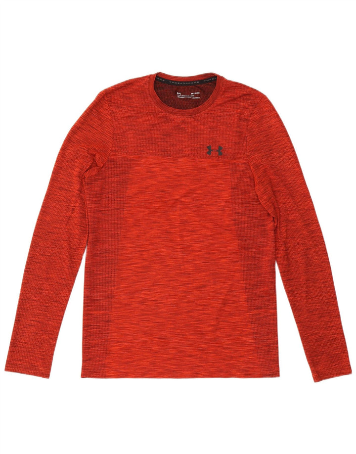 Under Armour Haut à Manches Longues Heat Gear Homme Rouge Moyen Moucheté