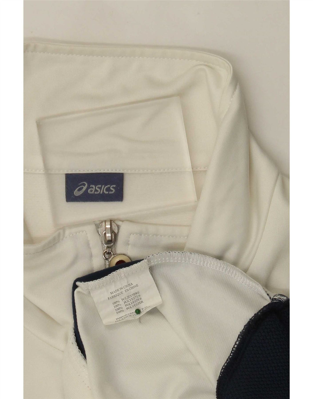 Asics Veste de survêtement pour homme XL Blanc Colorblock Polyester