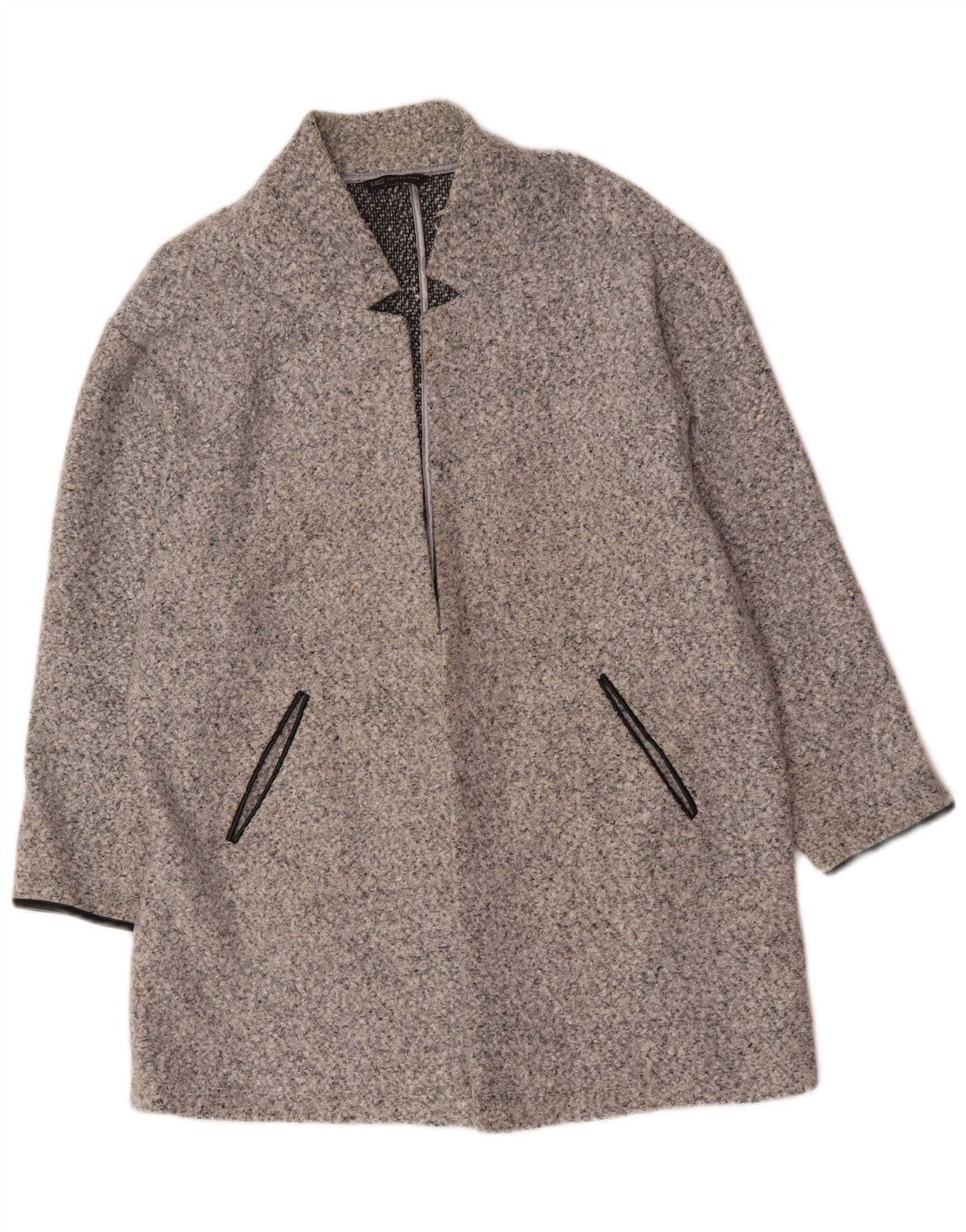Marks & Spencer Manteau ouvert pour femme UK 20 2XL Gris moucheté Polyester