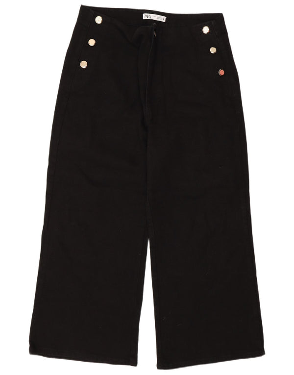 Zara Jean court taille haute pour femme, jambe large, EU 44 XL W34 L26 Noir