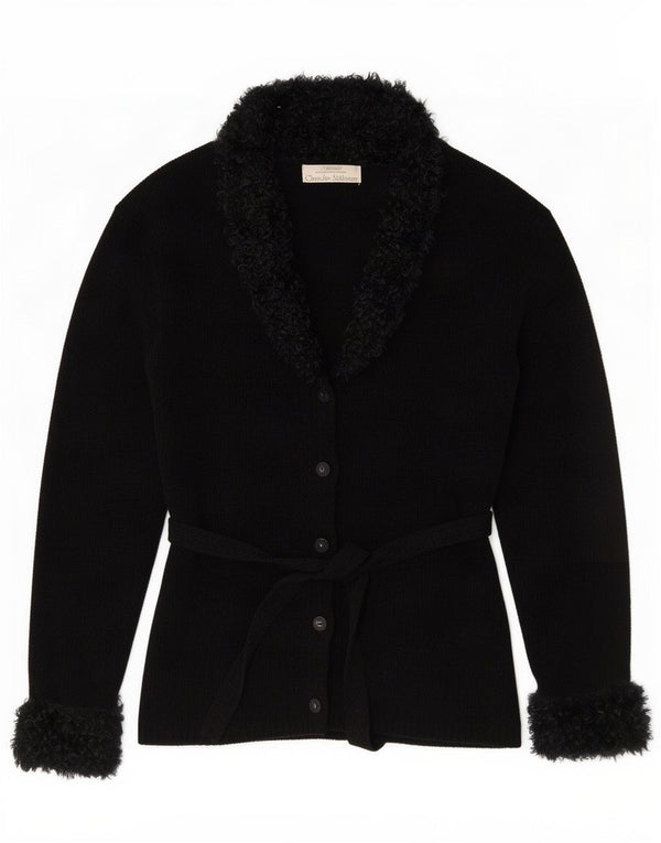 St. Bernard Womens Cardigan Sweater UK 12/14 Medium Black Acrylique