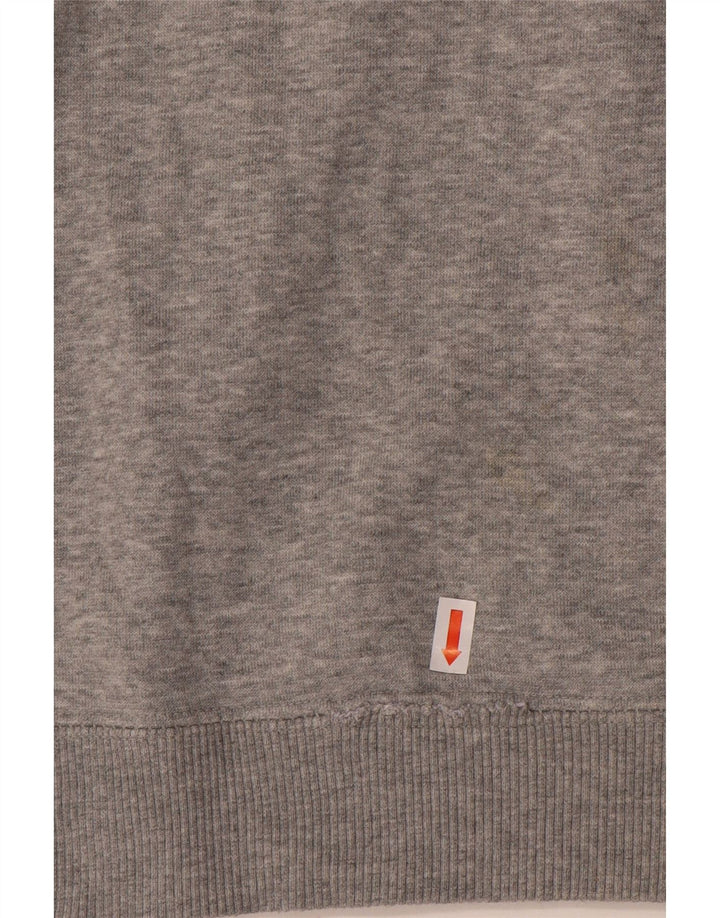Puma Sweat-shirt graphique pour femme UK 12 Gris moyen chiné en coton