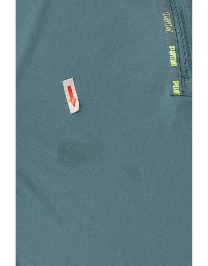 Puma Haut de survêtement zippé à col zippé garçon 13-14 ans Bleu Polyester