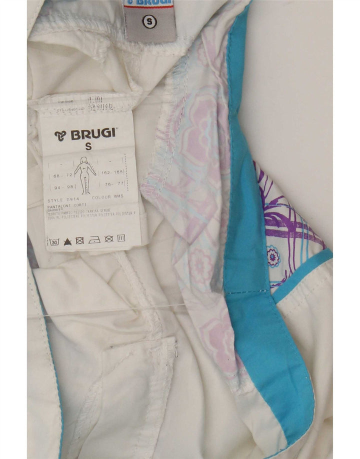 Brugi Short Femme Petit W27 Blanc Géométrique Polyester