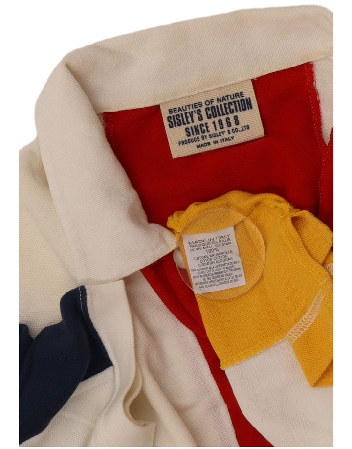 Sisley Polo Large Coton Rayé Multicolore Homme