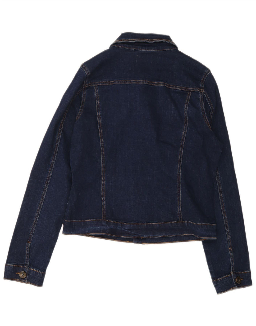 OASIS Veste en jean courte pour femme UK 12 Bleu marine moyen en coton