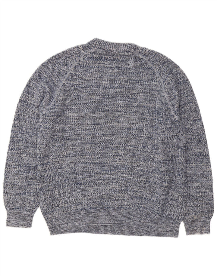 Superdry Homme Pull Col Ras Du Cou Grand Coton Rayé Bleu