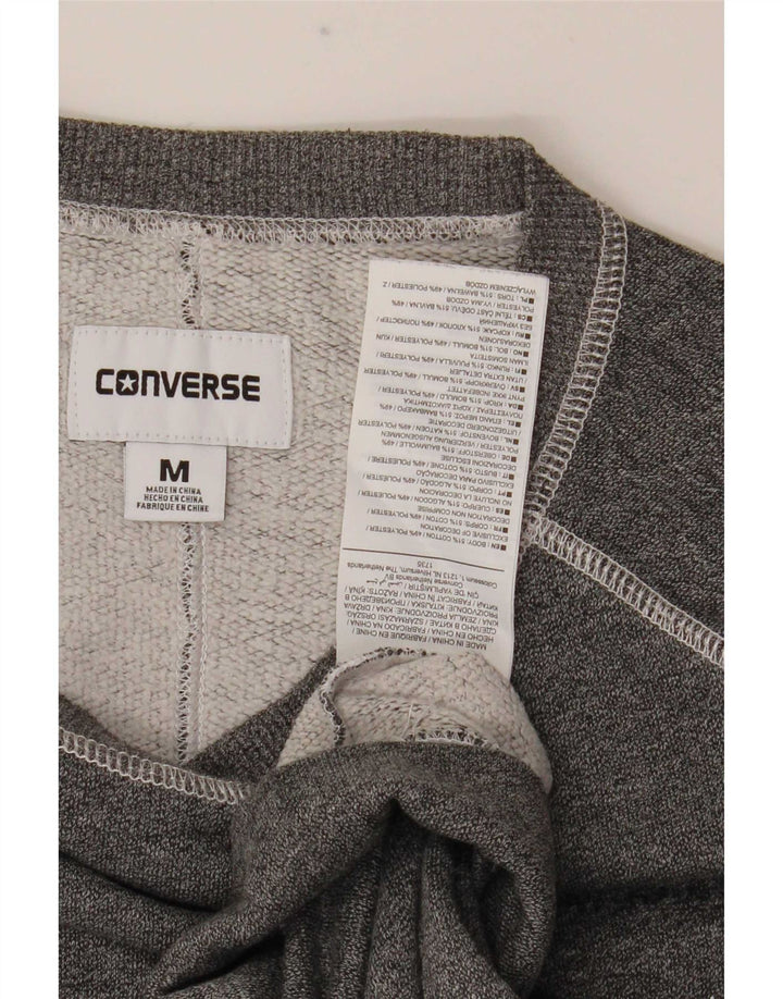 Converse Sweat-Shirt Graphique Homme Gris Moyen Coton