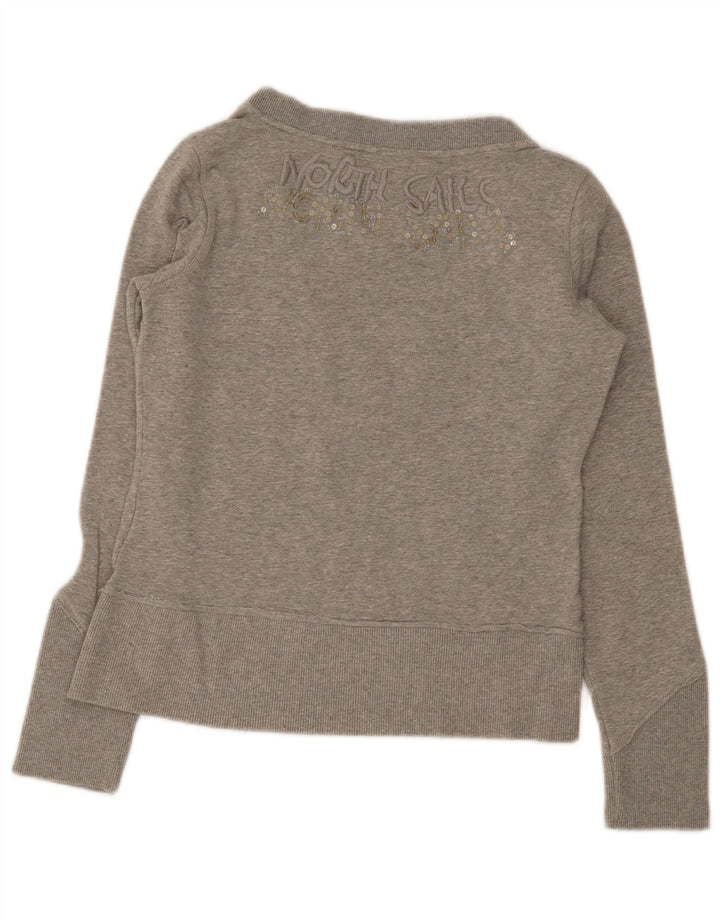 North Sails Sweat-shirt graphique pour femme UK 10 Petit coton gris