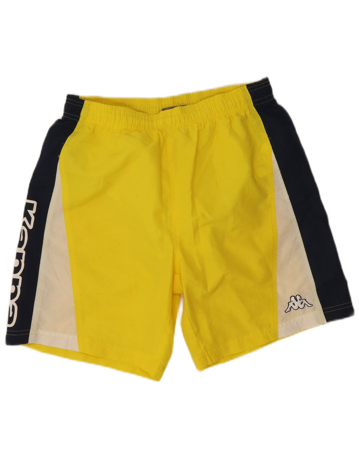 KAPPA Short de Bain Graphique Homme Large Jaune Colorblock
