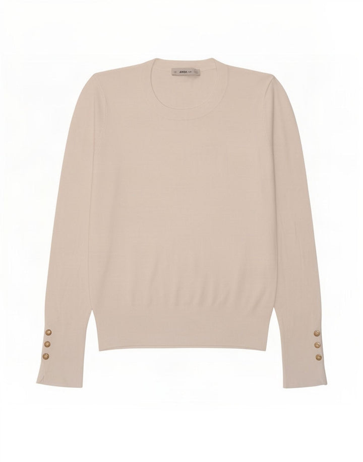 Zara Pull à col rond pour femme UK 12 Blanc moyen