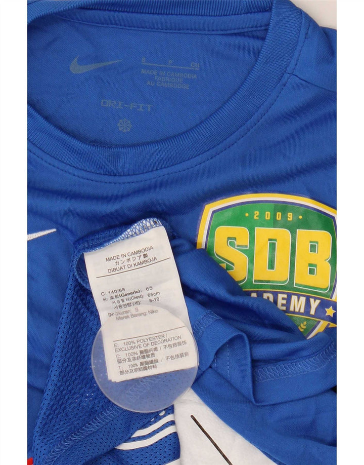 Nike Garçons Dri Fit Graphic T-Shirt Top 8-9 ans Petit Bleu Polyester