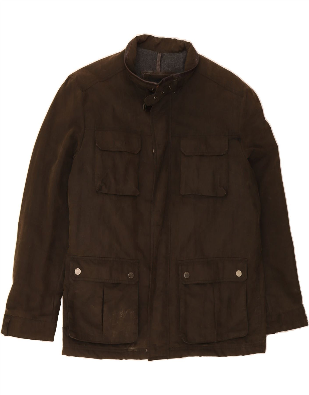 MASSIMO DUTTI Veste en coton ciré pour homme UK 44 2XL Marron