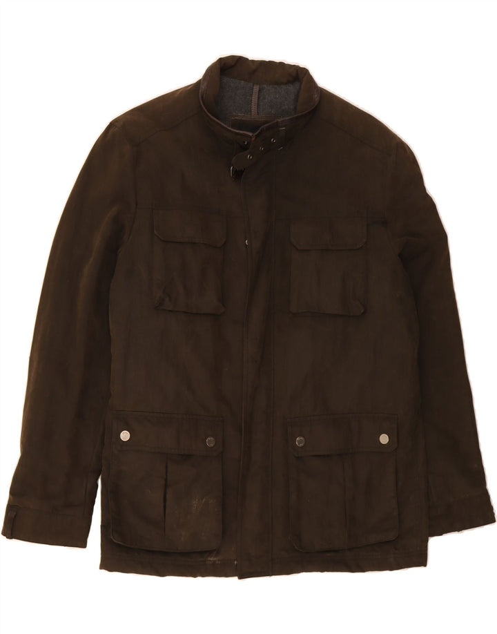 MASSIMO DUTTI Veste en coton ciré pour homme UK 44 2XL Marron