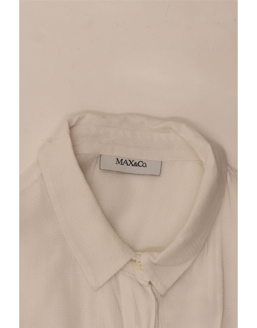 Max & Co. Chemise courte pour femme UK 10 Small Blanc à pois