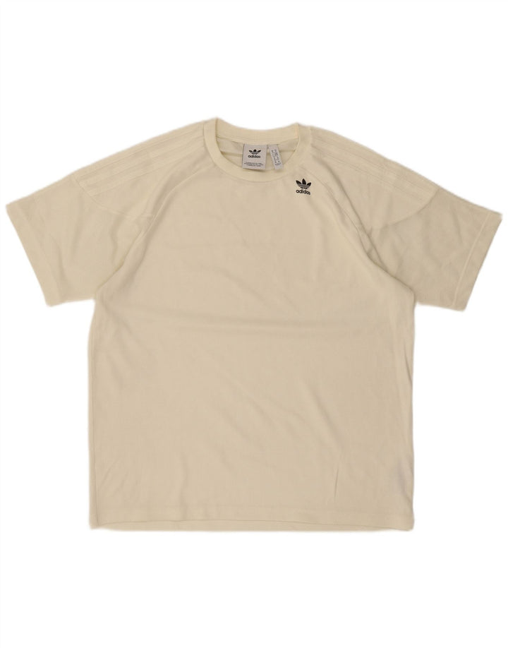 Adidas T-shirt pour homme en coton blanc cassé moyen