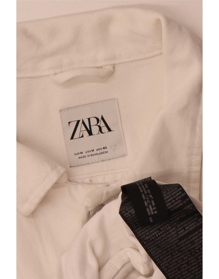 Zara Veste en jean pour homme UK 38 Coton blanc moyen