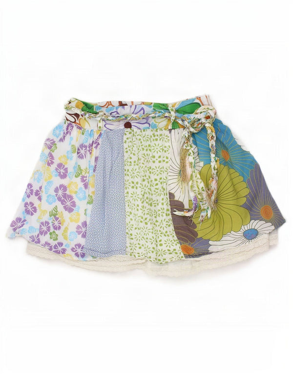 Desigual Femme Mini Jupe EU 34 XS W26 Multicolore Floral