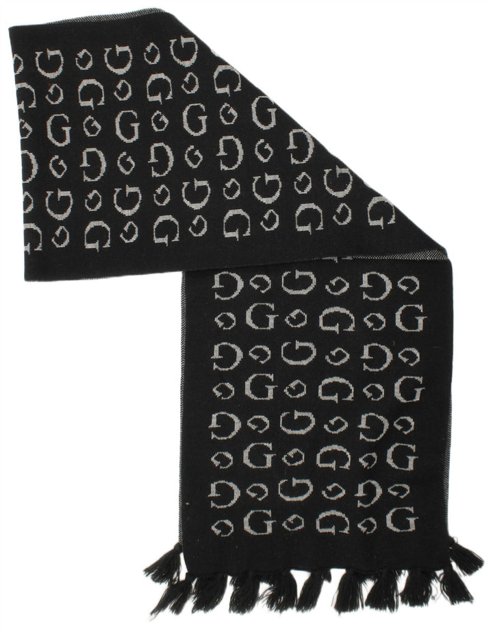 Guess Écharpe rectangulaire graphique pour femme, taille unique, logo en acrylique noir