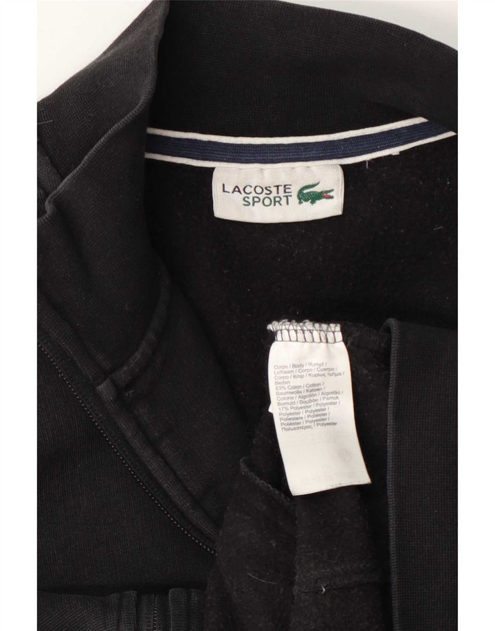 Lacoste Veste de survêtement pour homme en coton noir moyen
