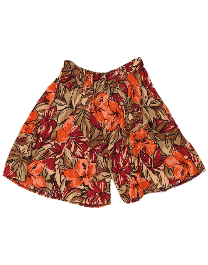 vintage Femme Cullotes Bermuda W30 Moyen Multicolore Floral