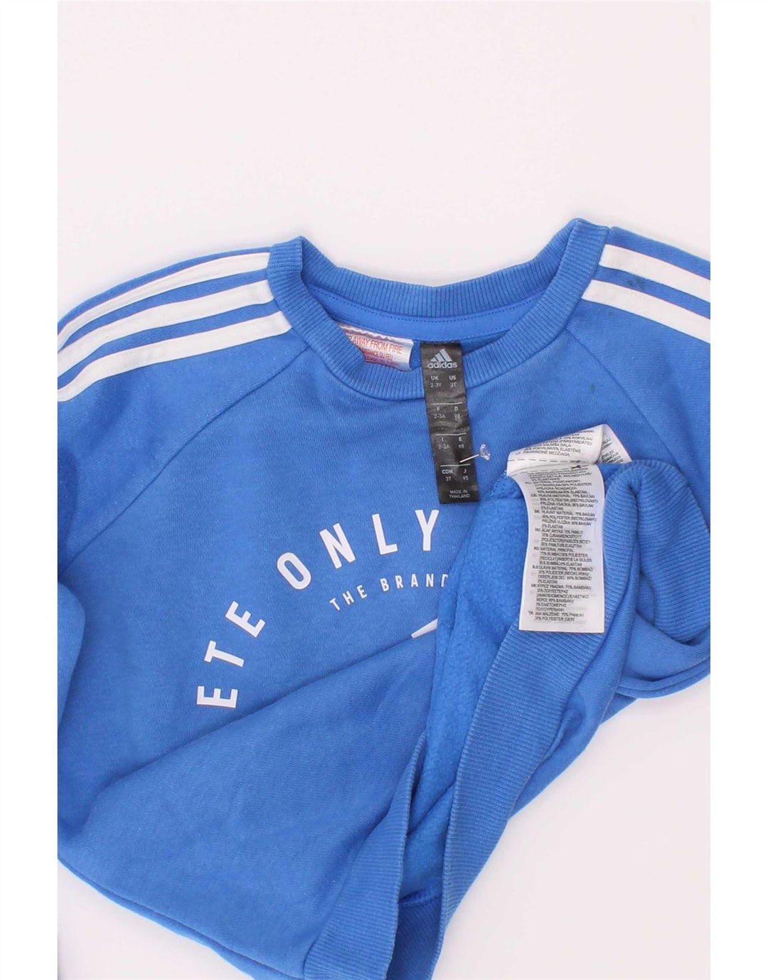 Adidas Sweat-Shirt Graphique Garçon 2-3 Ans Bleu Coton