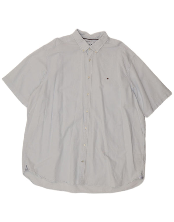 Tommy Hilfiger Chemise à manches courtes pour homme 3XL Bleu Coton