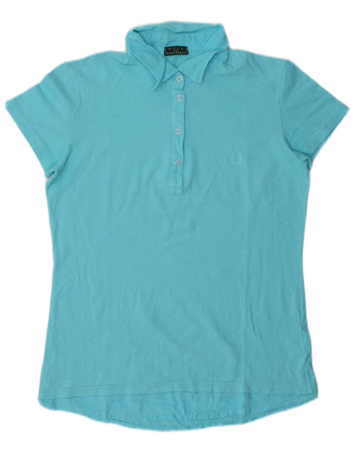 Fred Perry Polo Femme UK 14 Grand Bleu Coton