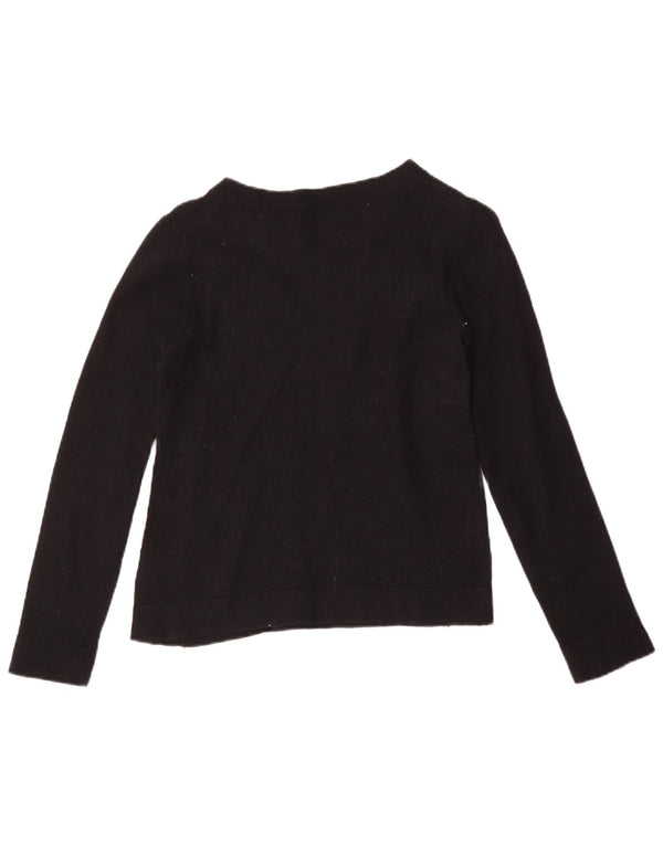 J. Crew Pull Teddie à col bateau pour femme UK 6 XS en coton noir