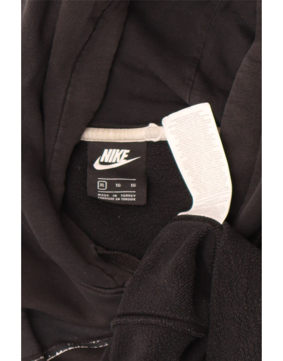Nike Pull à capuche graphique pour homme XL en coton noir