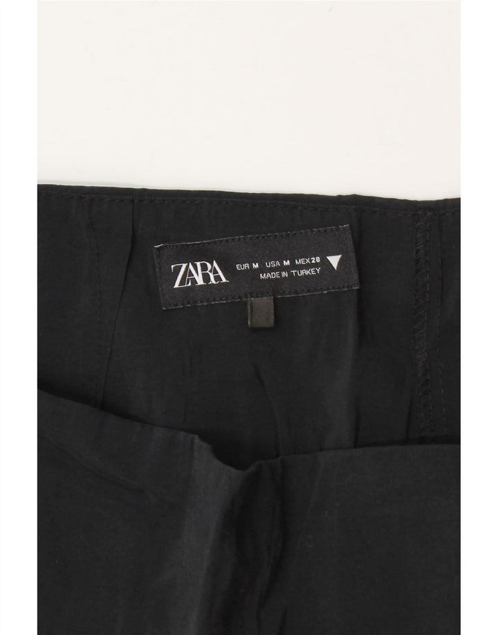 ZARA Mini jupe-short pour femme UK 12 Medium Noir