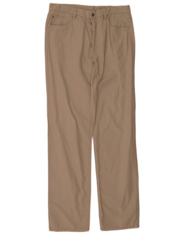Belfe Pantalon décontracté droit pour homme W33 L33 Beige Coton