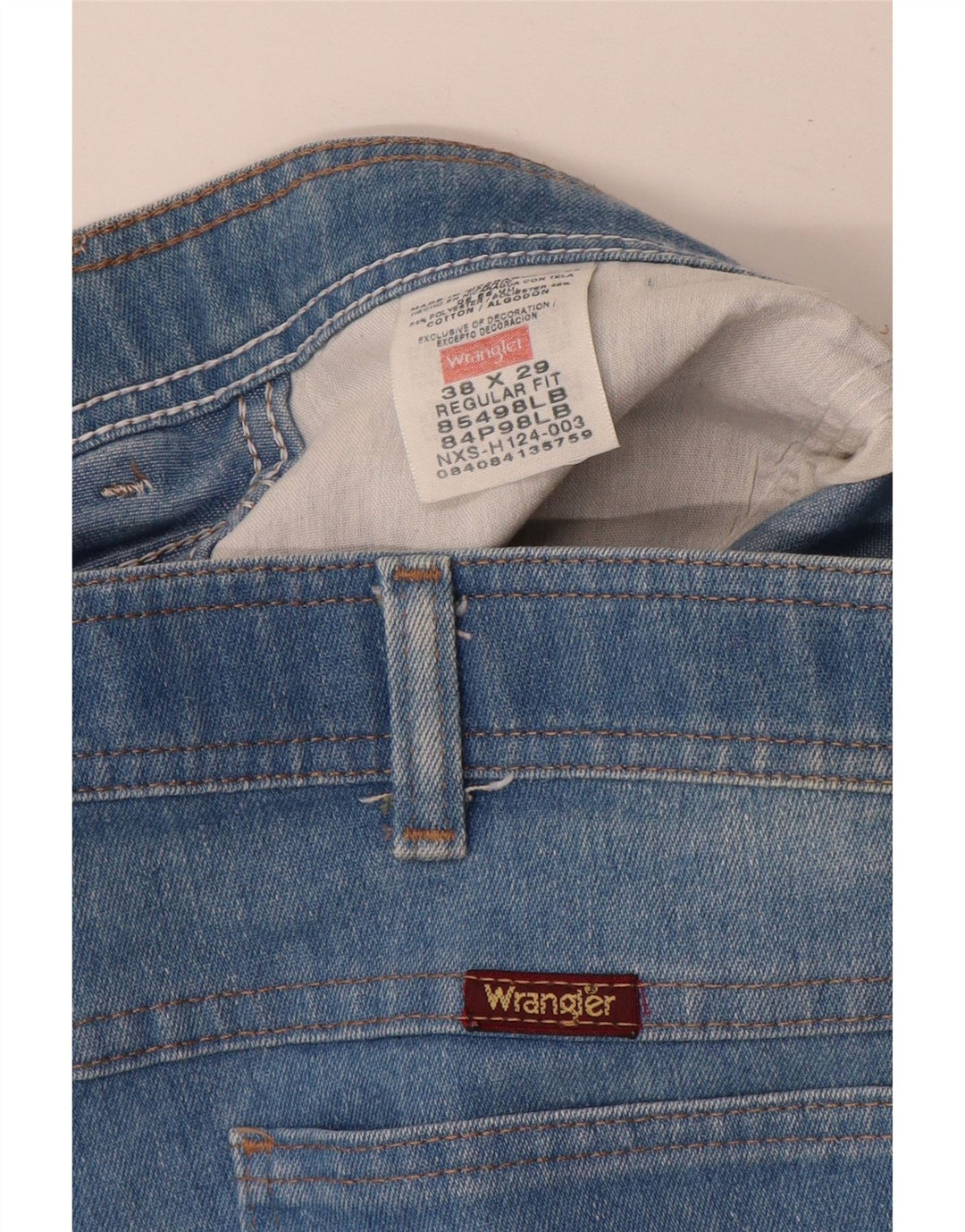 WRANGLER Jean droit coupe droite homme W38 L29 bleu polyester