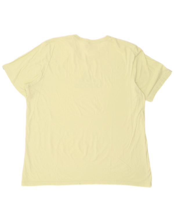 Adidas T-shirt graphique pour homme en coton jaune 2XL
