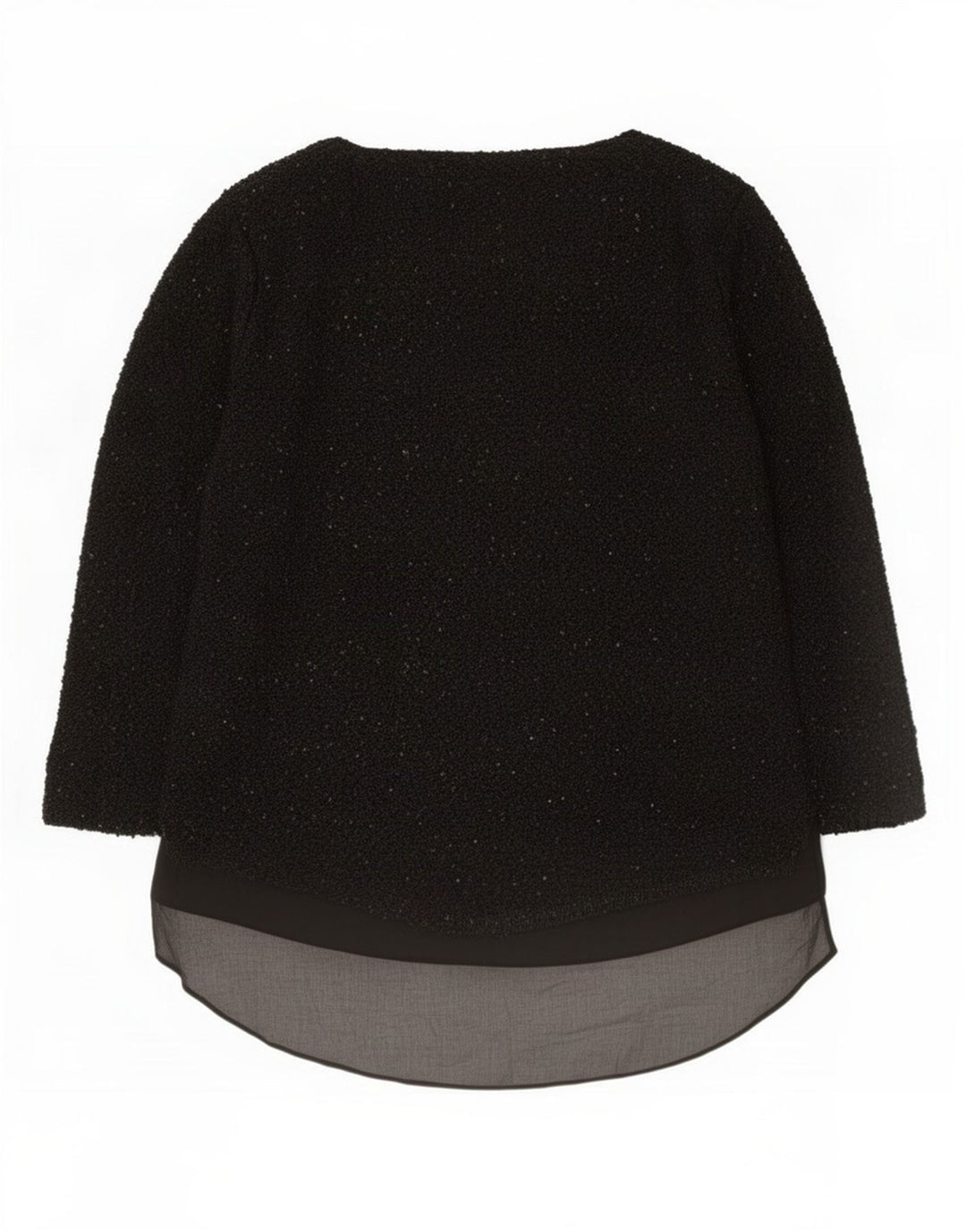 Zara Tunique à manches longues pour femme UK 16 Large Noir Polyester
