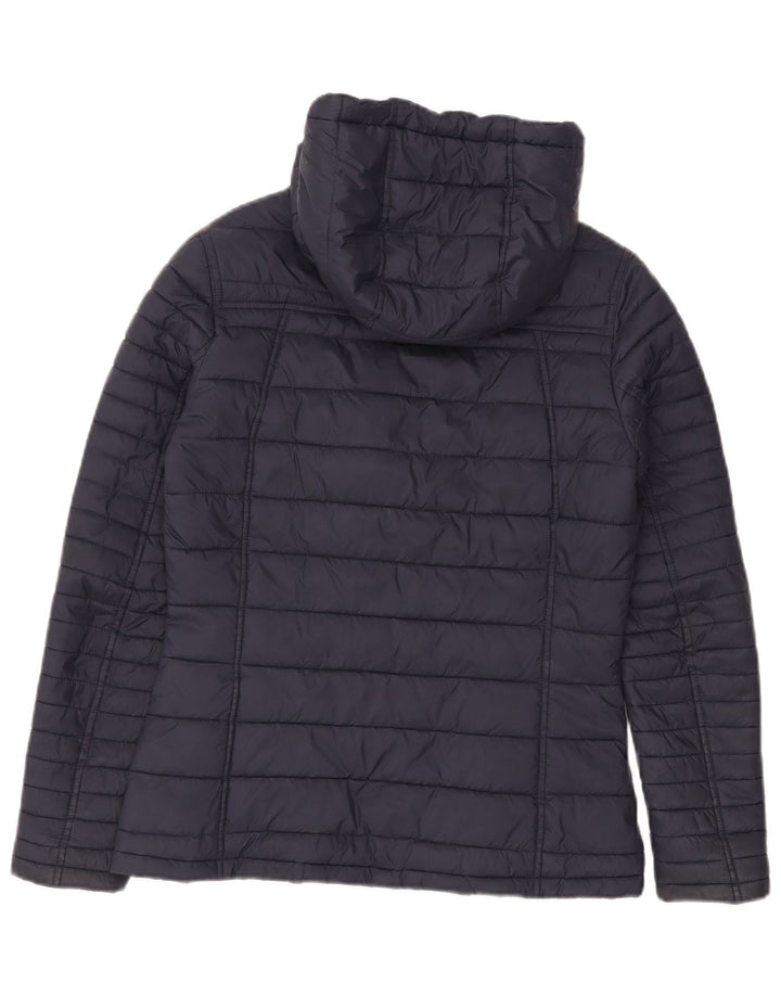 BARBOUR Veste matelassée à capuche pour femme UK 12 Bleu marine moyen