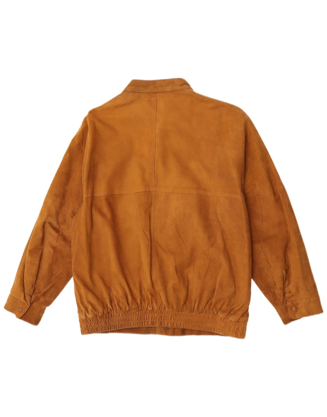 vintage Mens Suede Bomber Jacket UK 36 Petit Beige