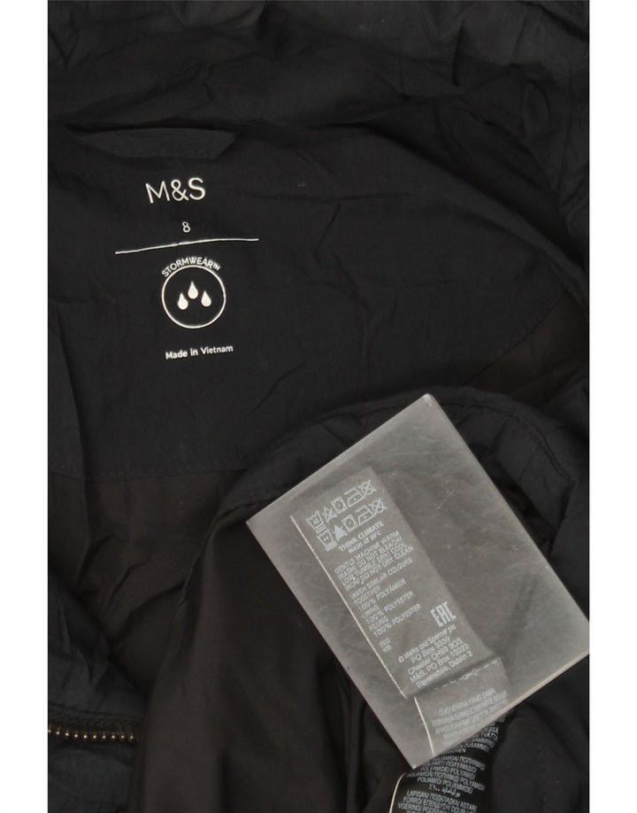 Marks & Spencer Veste matelassée surdimensionnée à capuche pour femme UK 8 Small Noir