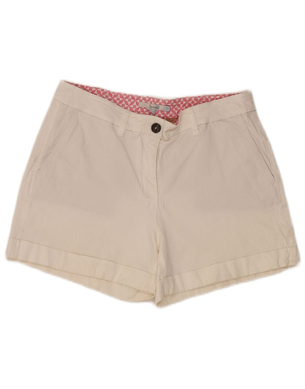 Short Chino Boden Femme UK 12 Medium W30 Coton Blanc