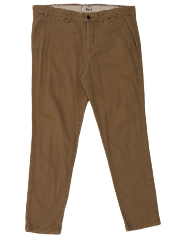 Jack & Jones Pantalon Chino Slim Homme W34 L30 Coton Beige