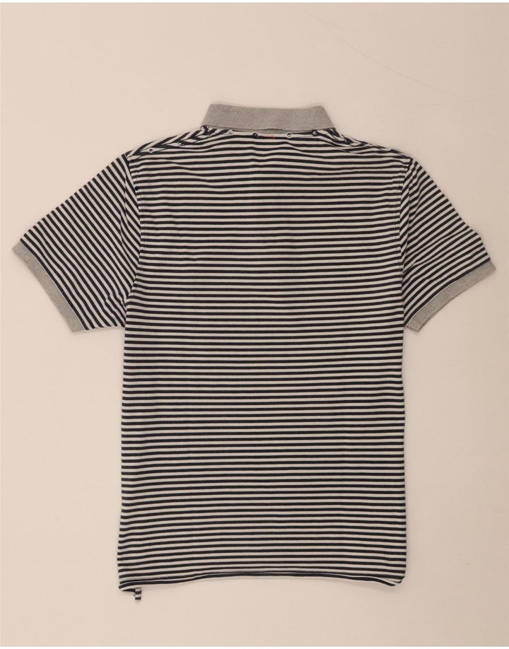 Sun68 Polo Homme Large Gris Rayure Coton
