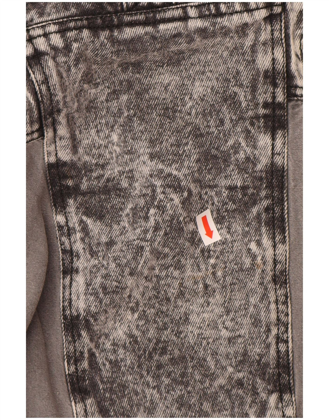 VINTAGE Femme Pull Denim Veste UK 20 2XL Coton Gris