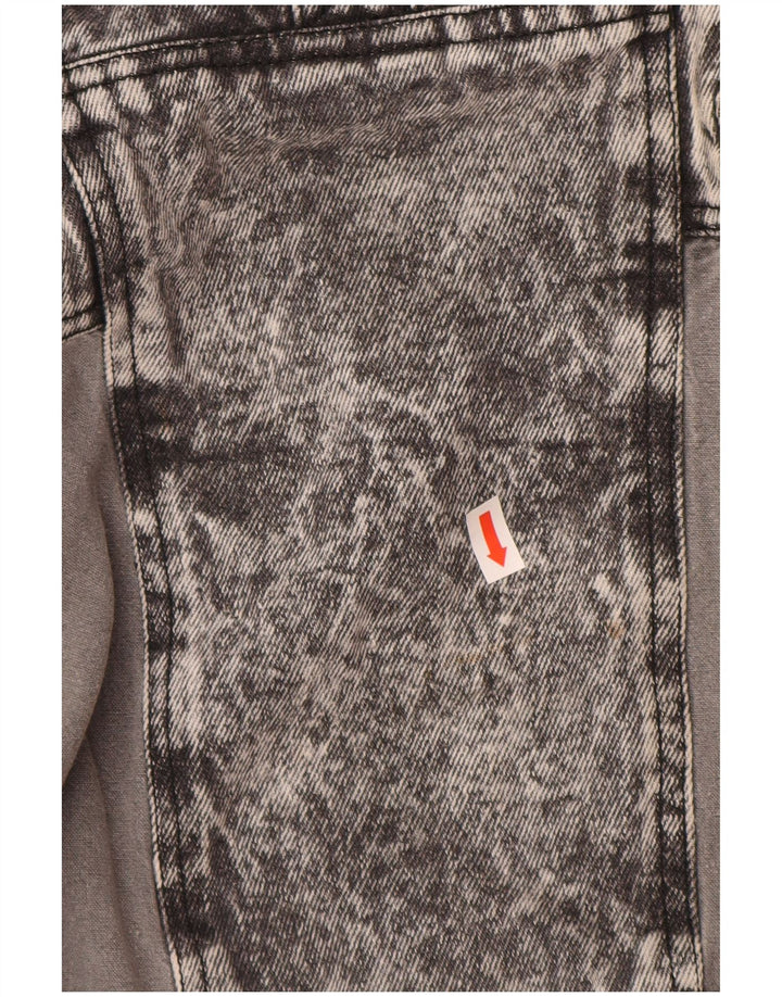 VINTAGE Femme Pull Denim Veste UK 20 2XL Coton Gris