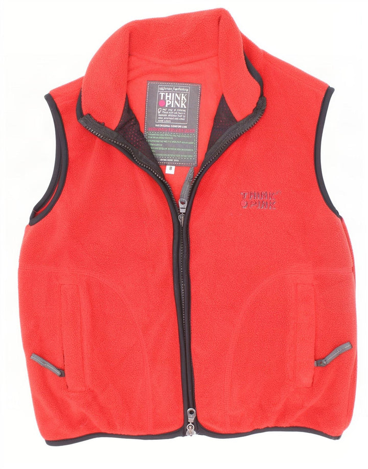 Think Pink Gilet Polaire Garçon 7-8 Ans Rouge