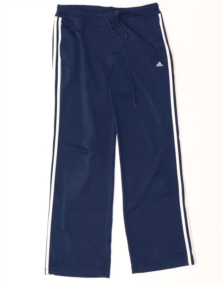 ADIDAS Pantalon de survêtement pour femme UK 14 Bleu marine moyen Polyester