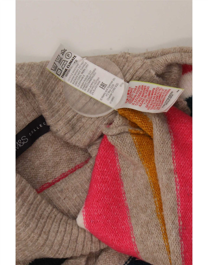 Marks & Spencer Pull col roulé pour femme UK 18 XL Multicolore