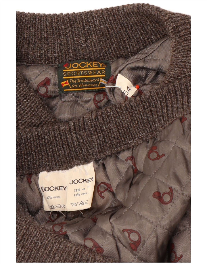 Jockey Veste Bomber en Tricot pour Homme IT 54 2XL Gris Laine